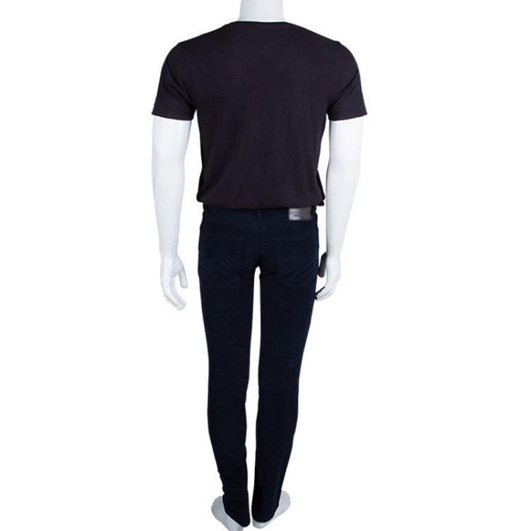 مملوكة مسبقًا Dolce And Gabbana Navy Blue Corduroy Trousers S