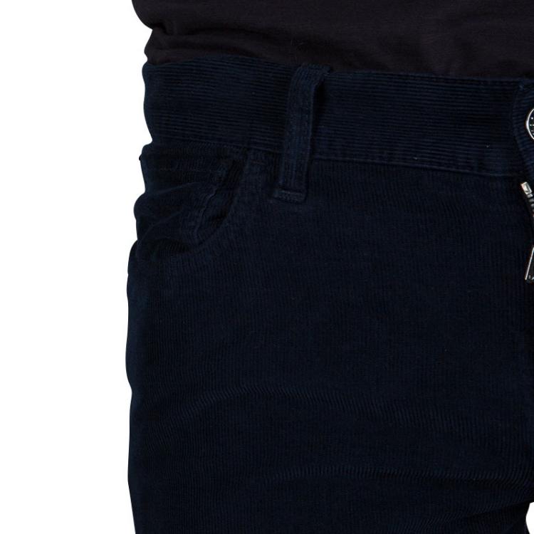 مملوكة مسبقًا Dolce And Gabbana Navy Blue Corduroy Trousers S