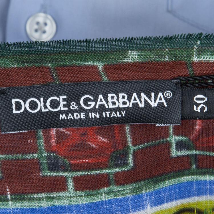 Pre Owned Dolce And Gabbana Multicolor Printed Linen T-Shirt XXL
