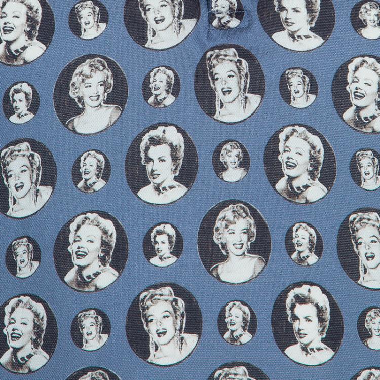 Pre Owned Dolce and Gabbana Grey Marilyn Monroe Print Polo Shirt M