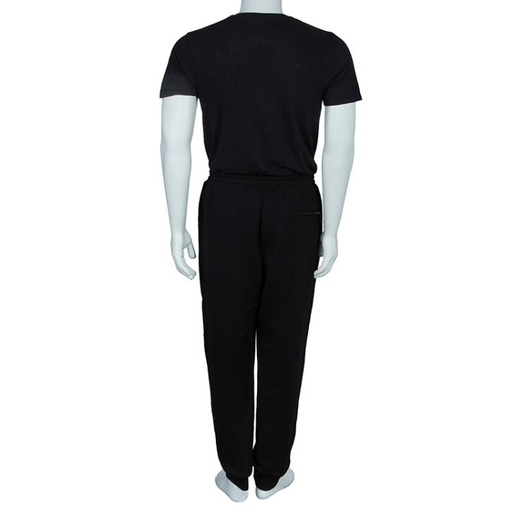 Pre Owned Dolce and Gabbana Black Cotton Jersey Sweatpants XXXL