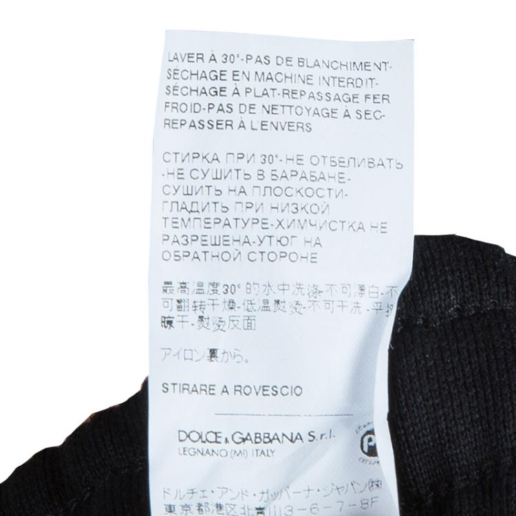 Pre Owned Dolce and Gabbana Black Cotton Jersey Sweatpants XXXL