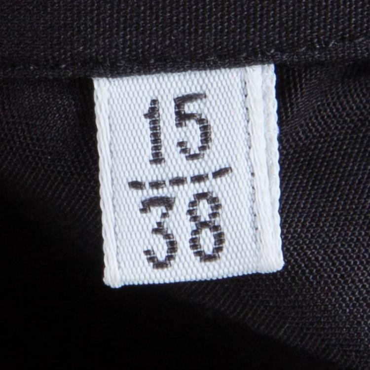 Pre Owned Dolce and Gabbana Black Cotton Gold Label  Shirt S