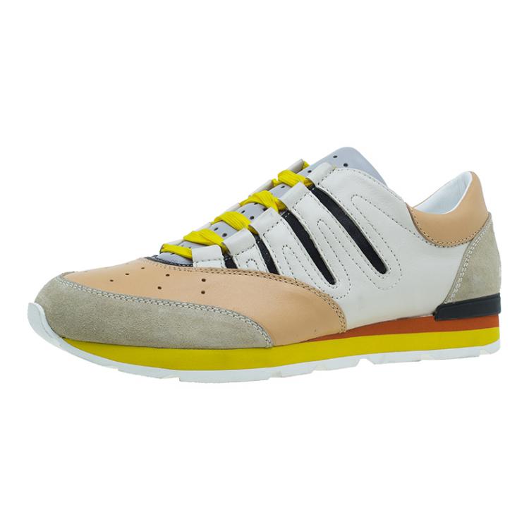 Pre Owned Dolce and Gabbana Tri Color Calfskin Parkour Sneakers Size 42