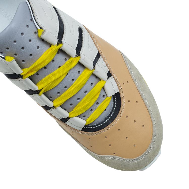 Pre Owned Dolce and Gabbana Tri Color Calfskin Parkour Sneakers Size 42