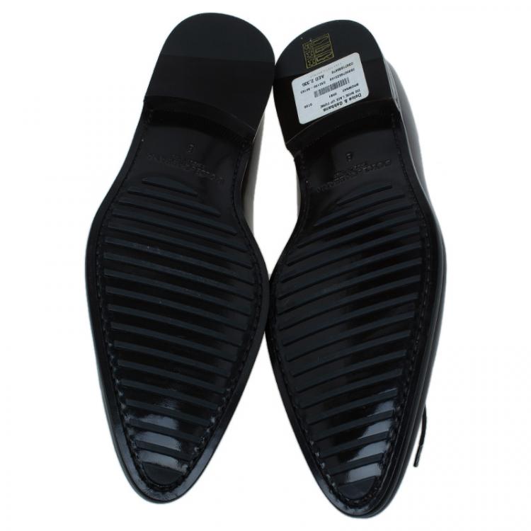 مملوكة مسبقًا Dolce and Gabbana Brown Leather Lace Up Oxfords Size Size 42