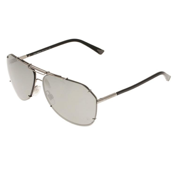 Pre Owned Dolce and Gabbana Black DG 2102 Aviators