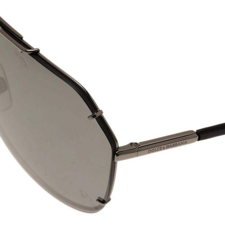 Pre Owned Dolce and Gabbana Black DG 2102 Aviators