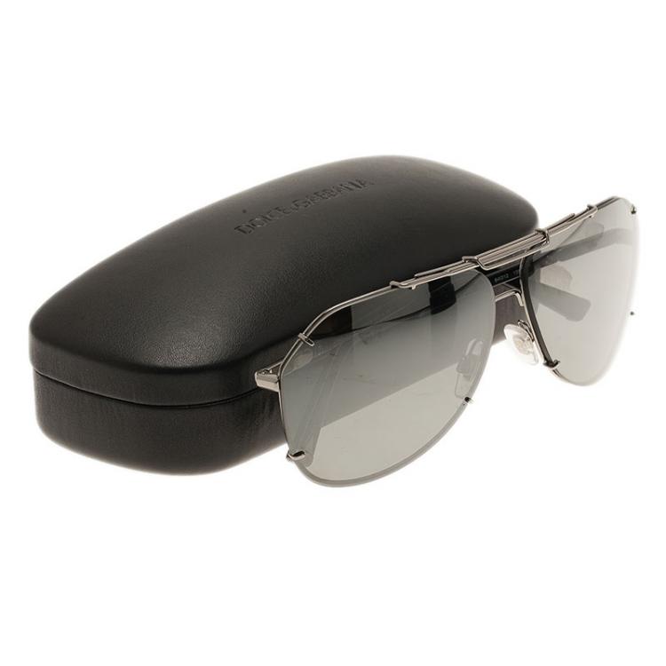 Pre Owned Dolce and Gabbana Black DG 2102 Aviators