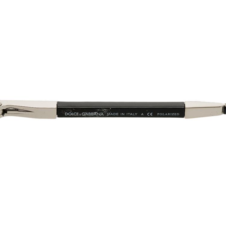 Pre Owned Dolce and Gabbana DG 2073K  White Gold Plated Aviators