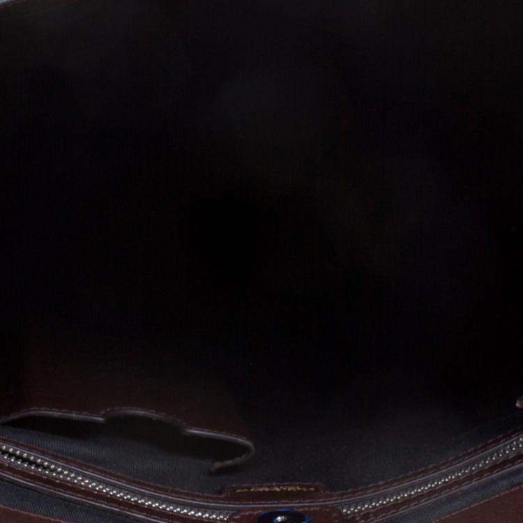 Pre Owned Dolce and Gabbana Dark Grey Textured Leather Tote