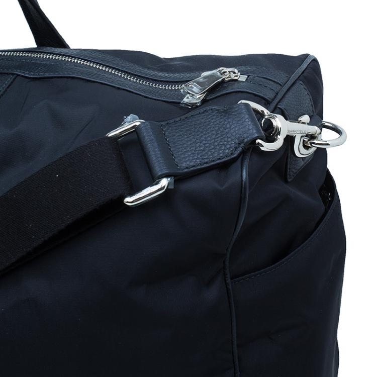 Pre Owned Dolce and Gabbana Black Nylon/Leather Profile Travel Bag