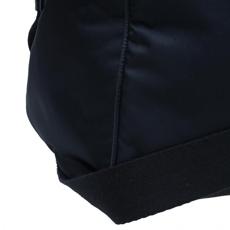 Pre Owned Dolce and Gabbana Black Nylon/Leather Profile Travel Bag