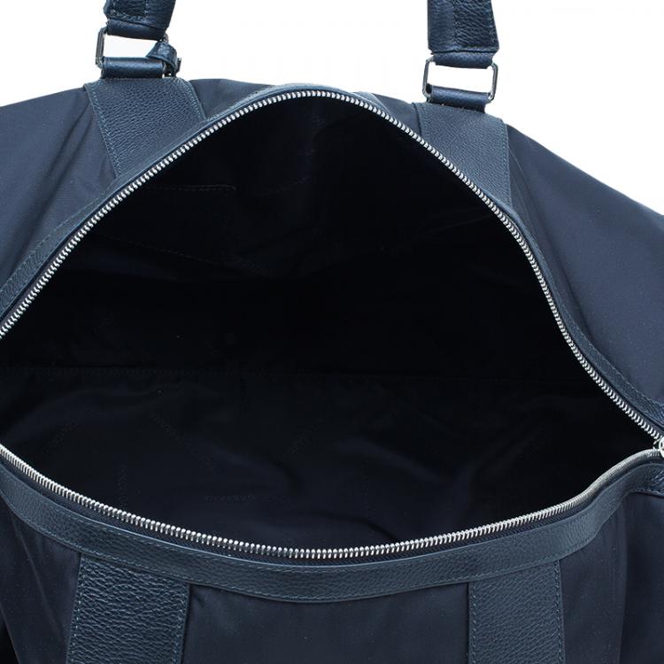 Pre Owned Dolce and Gabbana Black Nylon/Leather Profile Travel Bag