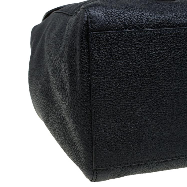 Pre Owned Dolce and Gabbana Black Leather New XL Miss Sicily Tote