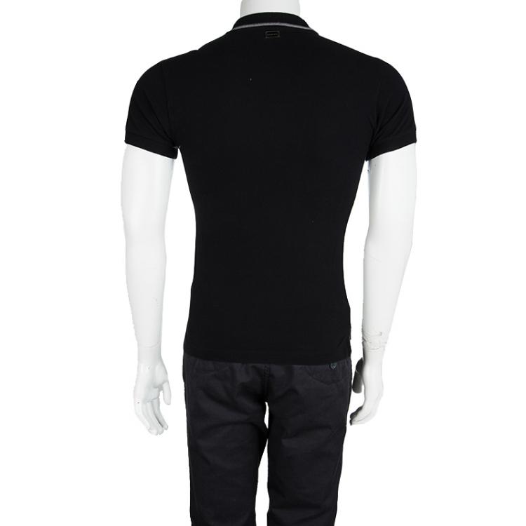 Pre Owned Dolce And Gabbana Black Knit Polo T-Shirt XS