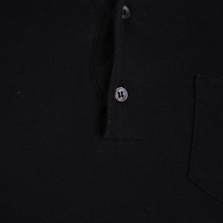 Pre Owned Dolce And Gabbana Black Knit Polo T-Shirt XS