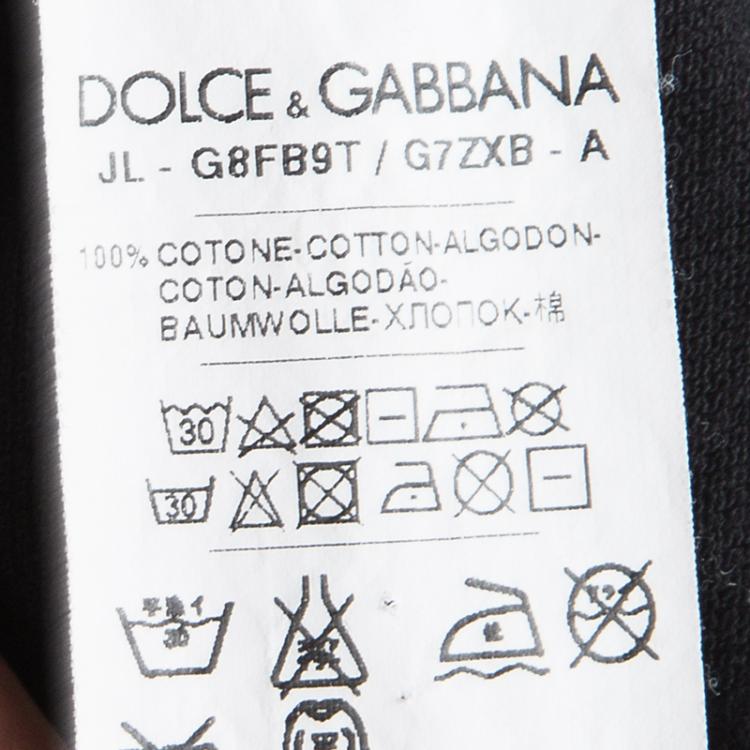 Pre Owned Dolce And Gabbana Black Knit Polo T-Shirt XS