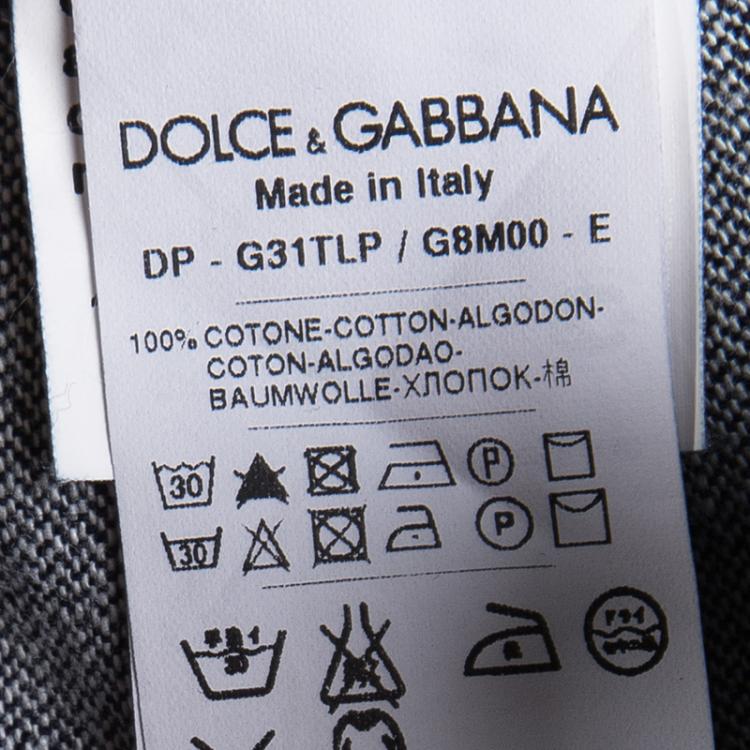 Pre Owned Dolce and Gabbana 14 Gold Indigo Dark Wash Denim Straight Fit Jeans M