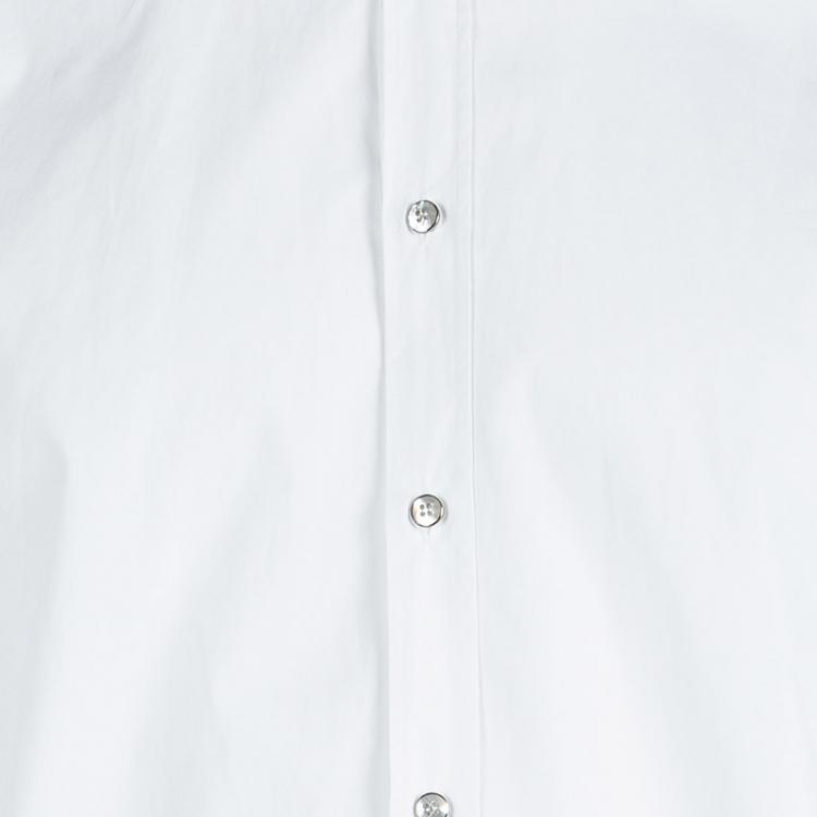 Pre Owned Dolce and Gabbana White Cotton Long Sleeve Button Down Shirt L