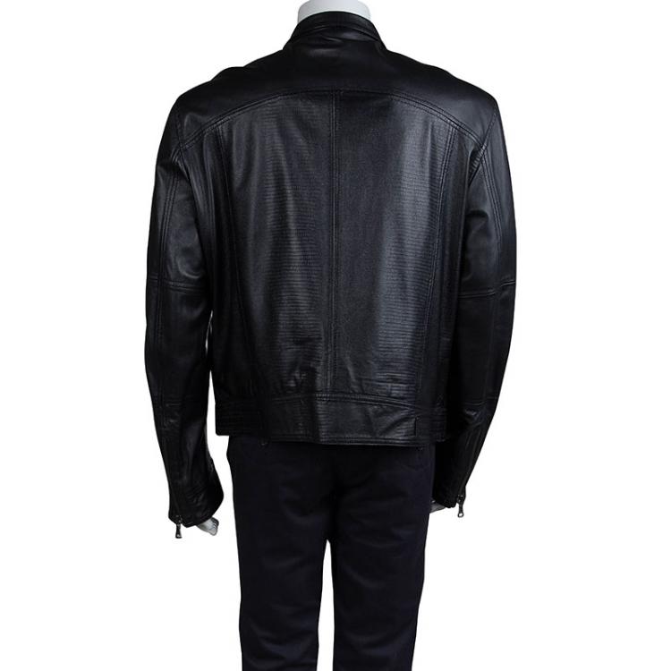 Pre Owned D&G Black Leather Jacket XS
