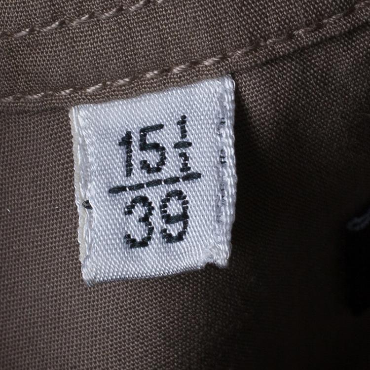 مملوكة مسبقًا Dolce and Gabbana Men's Khaki Casual Shirt S