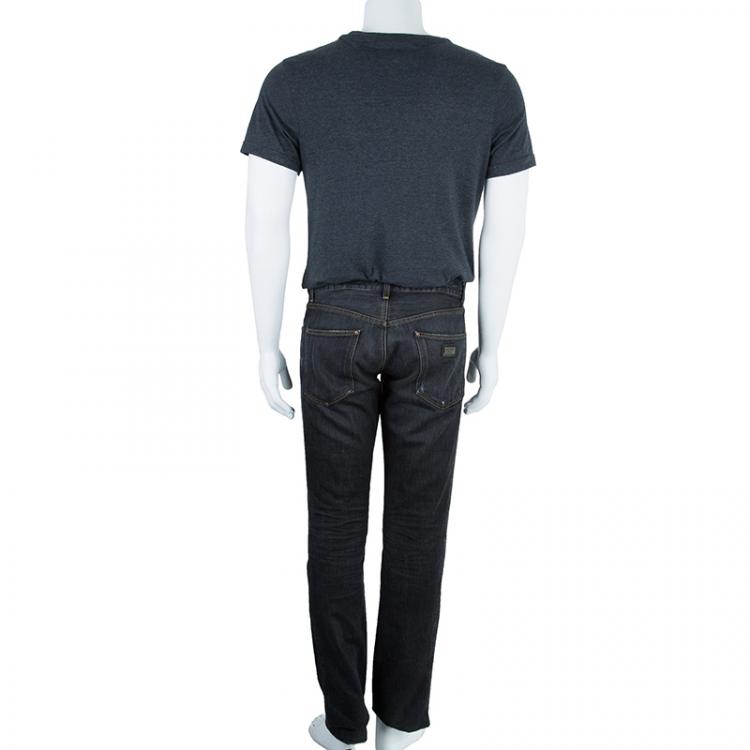 Pre Owned Dolce and Gabbana Men's Grey Denim Jeans S
