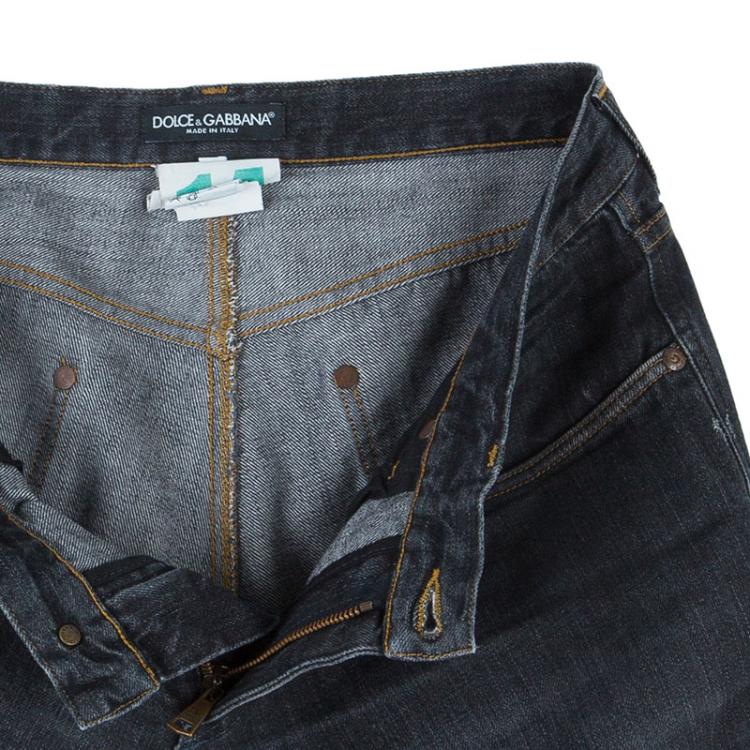 Pre Owned Dolce and Gabbana Men's Grey Denim Jeans S