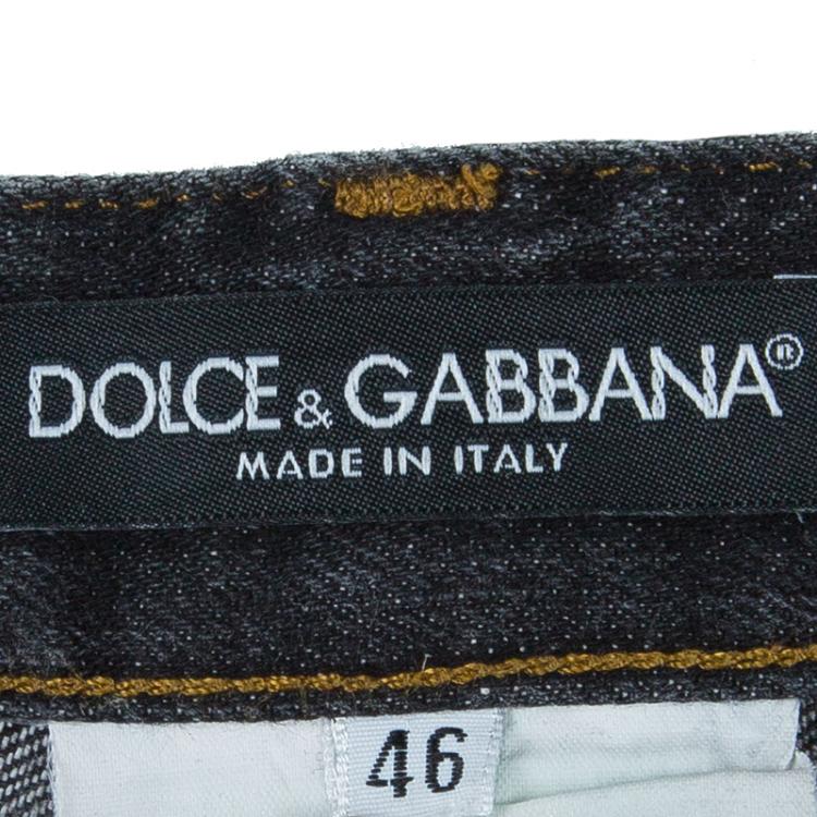 Pre Owned Dolce and Gabbana Men's Grey Denim Jeans S