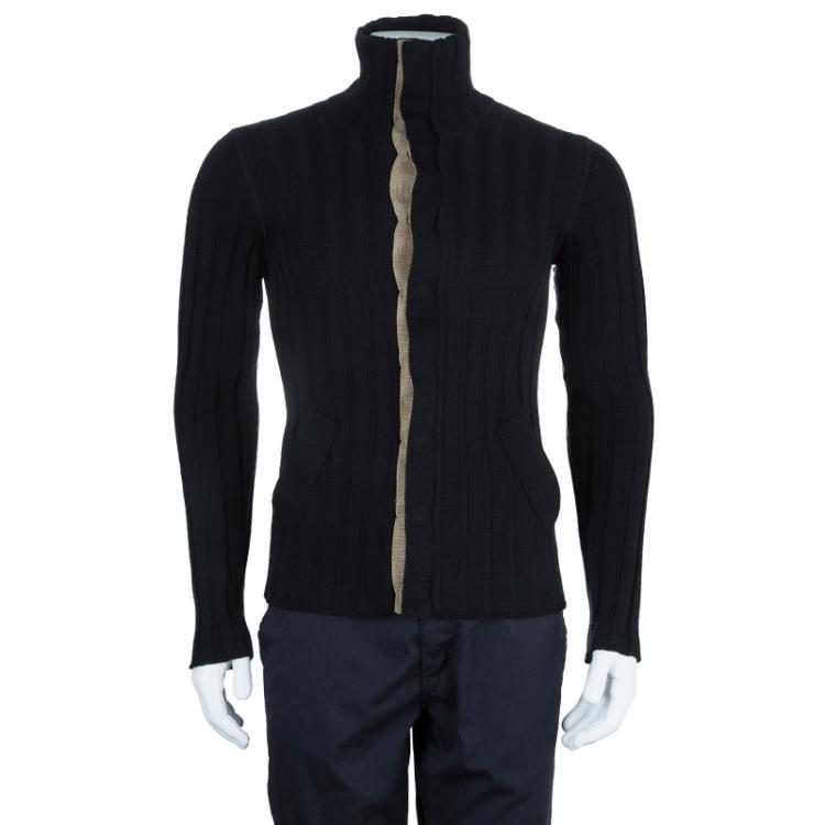 Pre Owned Dolce and Gabbana Men's Rib Knit Cardigan S