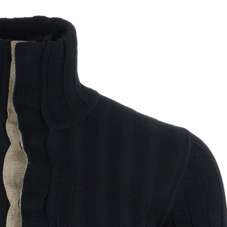 Pre Owned Dolce and Gabbana Men's Rib Knit Cardigan S