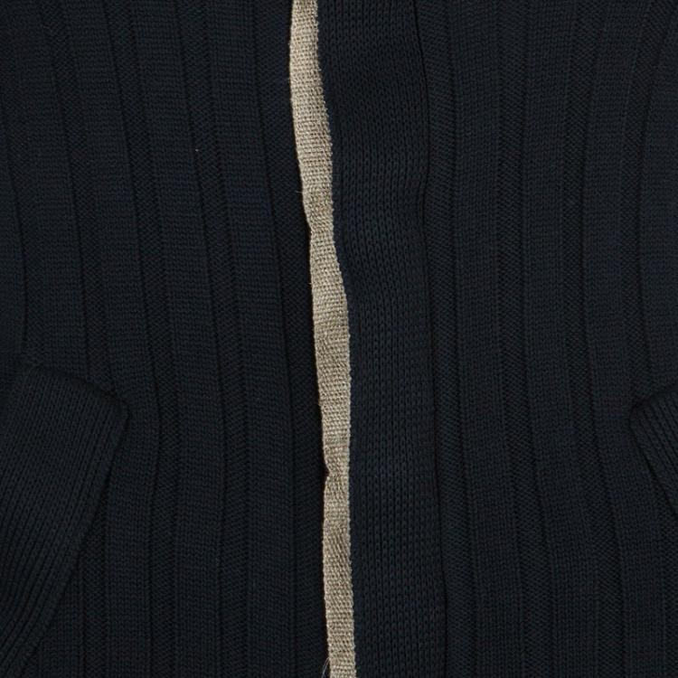 Pre Owned Dolce and Gabbana Men's Rib Knit Cardigan S