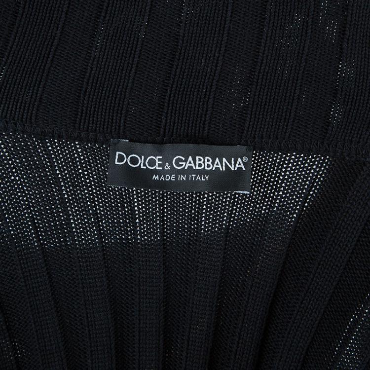 Pre Owned Dolce and Gabbana Men's Rib Knit Cardigan S