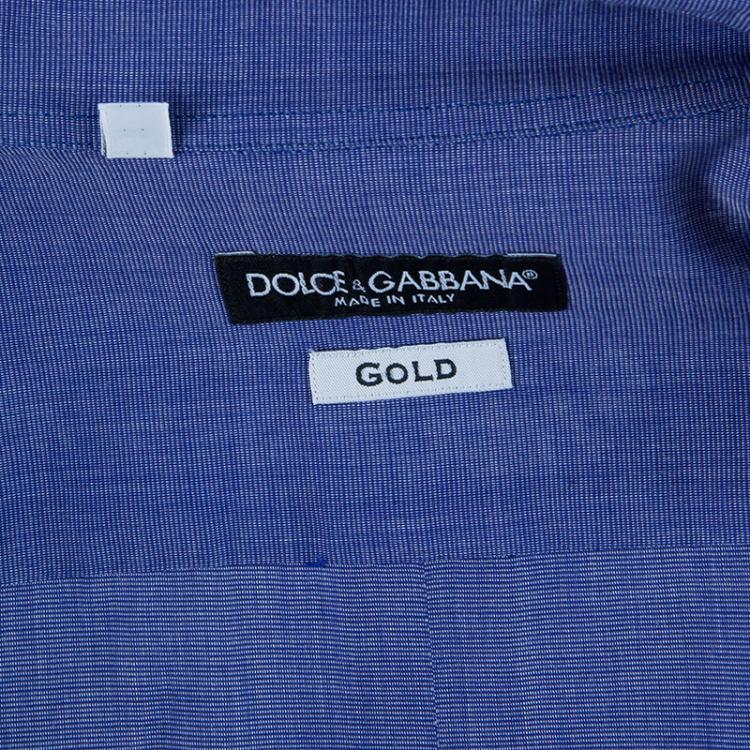 Pre Owned Dolce and Gabbana Men's Blue Shirt L