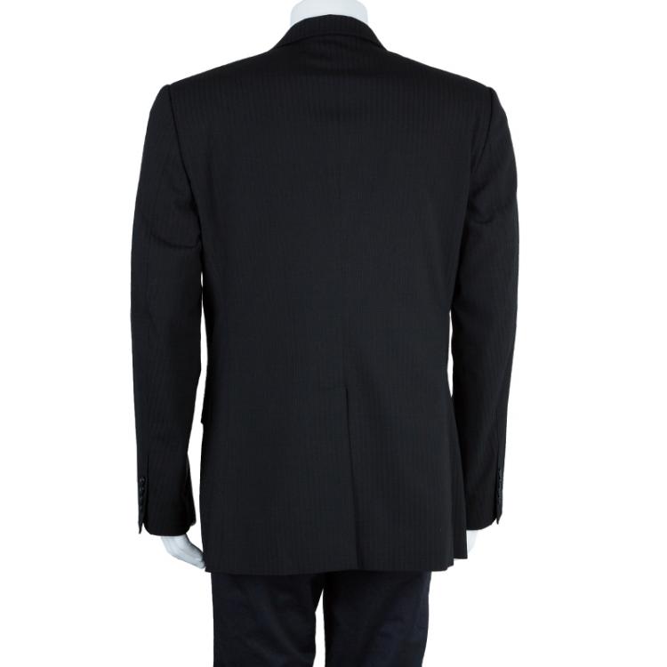 Pre Owned Dolce and Gabbana Men's Charcoal Pinstripe Blazer L