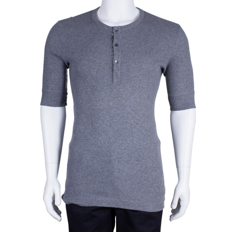 Pre Owned Dolce and Gabbana Men's Grey T-Shirt L