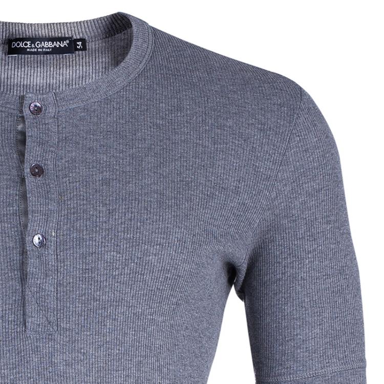 Pre Owned Dolce and Gabbana Men's Grey T-Shirt L