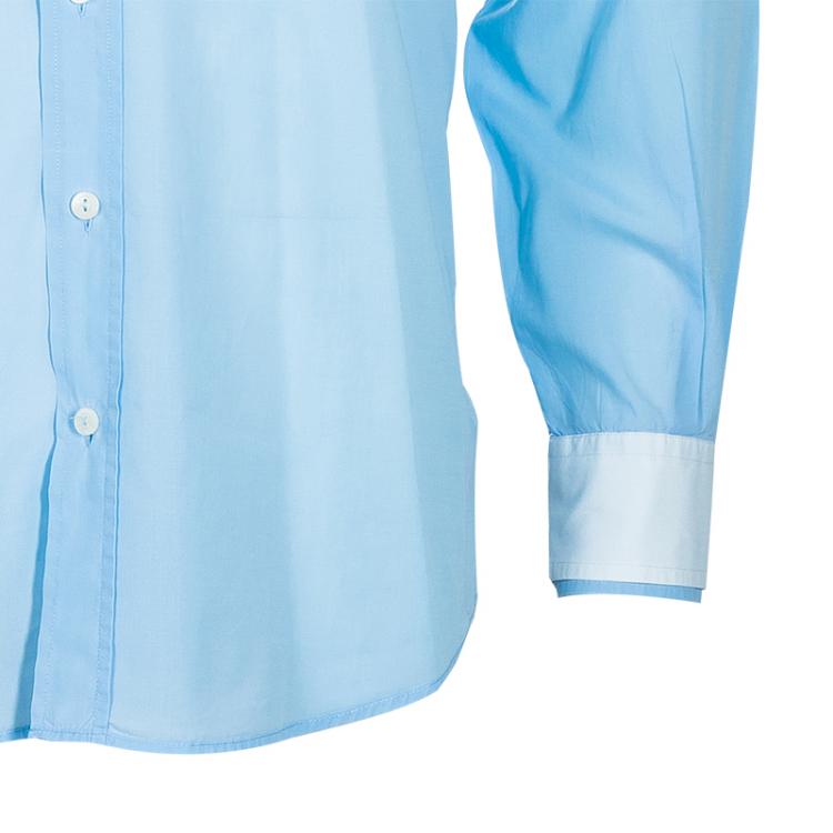 Pre Owned Dolce and Gabbana Men's Light Blue Contrast Collar Shirt M