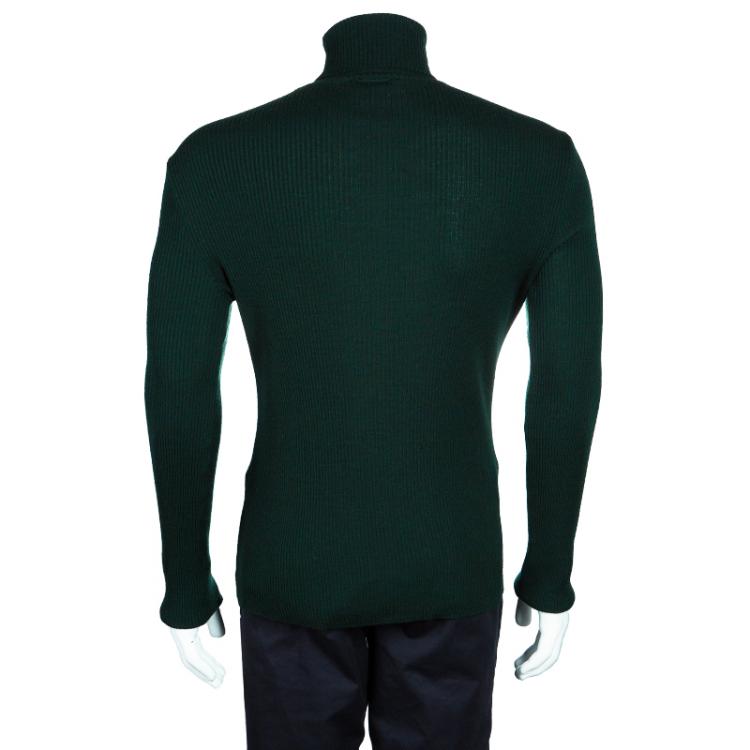 Pre Owned Dolce and Gabbana Men's Moss Green Turtleneck Sweater L