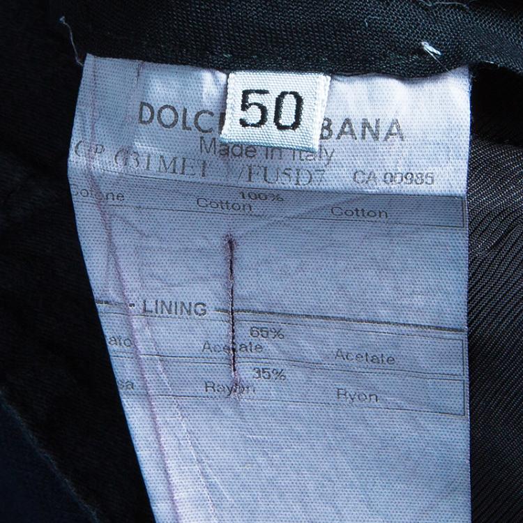 Pre Owned Dolce and Gabbana Men's Navy Blue Trousers M