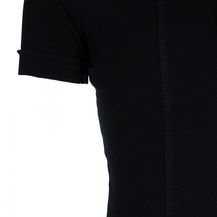 Pre Owned Dolce and Gabbana Men's Black Cotton Polo Shirt L