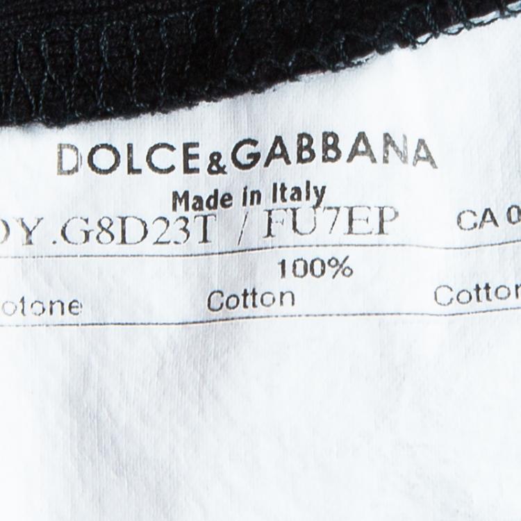 Pre Owned Dolce and Gabbana Men's Black Cotton Polo Shirt L