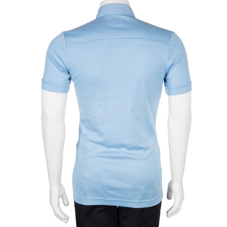 Pre Owned Dolce And Gabbana Men's Light Blue Polo Shirt M