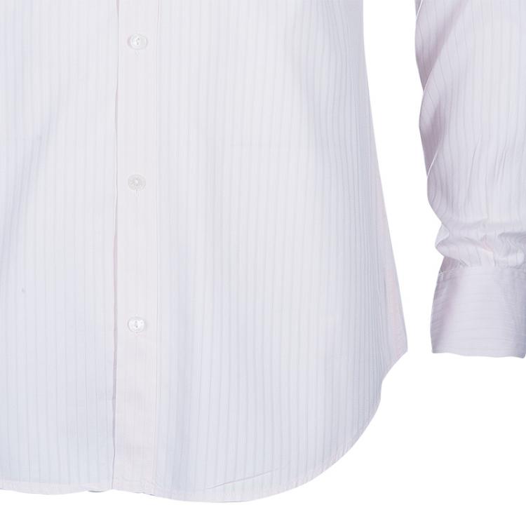 Pre Owned Dolce and Gabbana Men's Pink Striped Shirt M