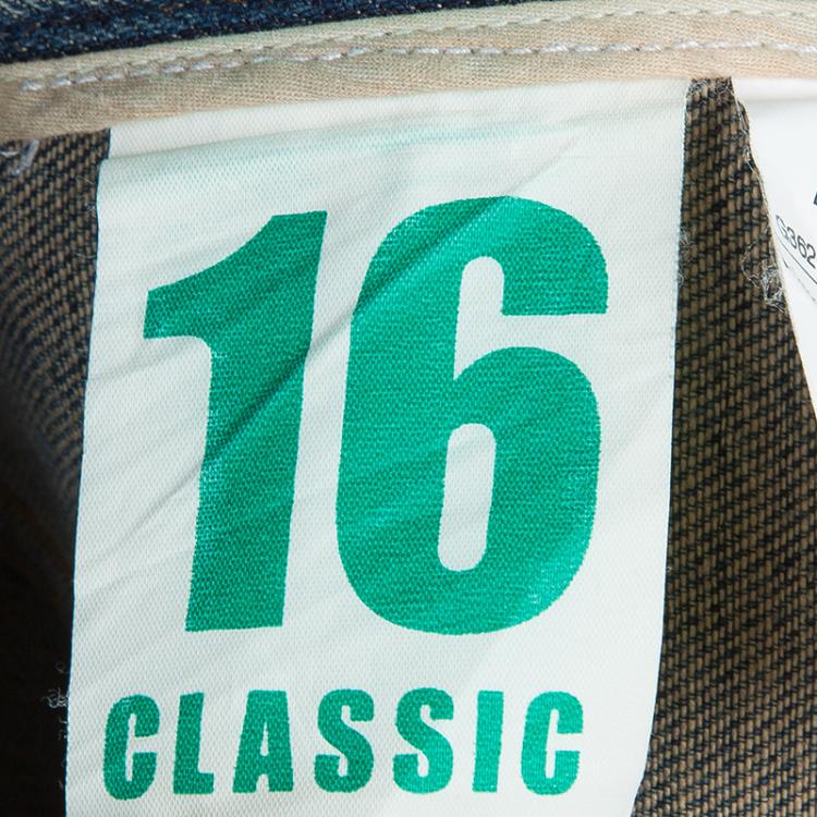 Pre Owned Dolce and Gabbana Blue Tinted Wash Faded Distressed Denim Jeans L