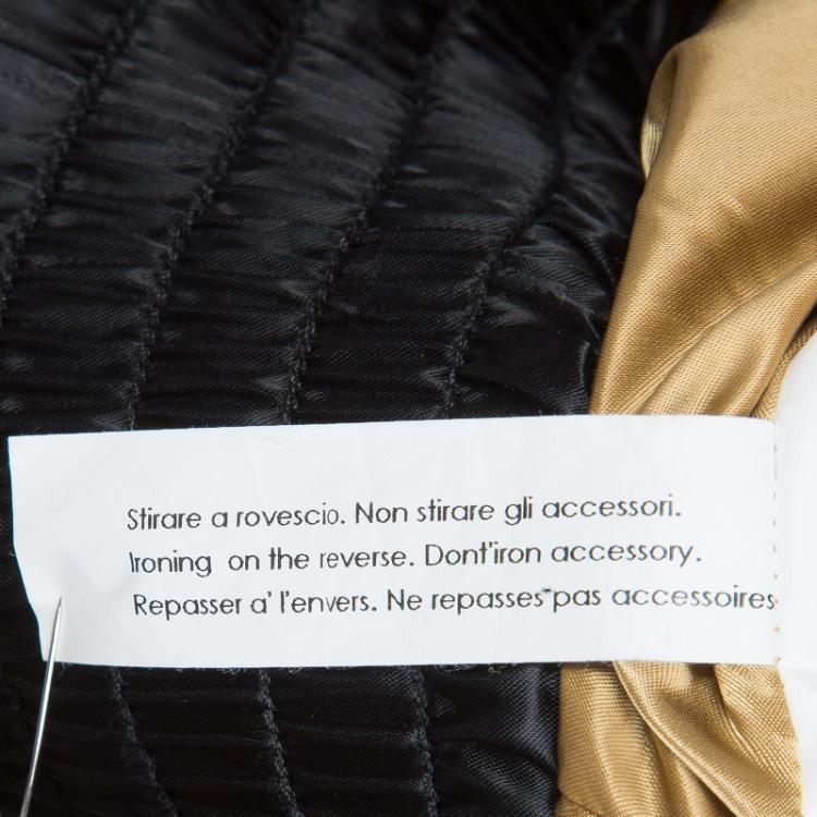 Pre Owned Dolce and Gabbana Black and Gold Bomber Jacket M