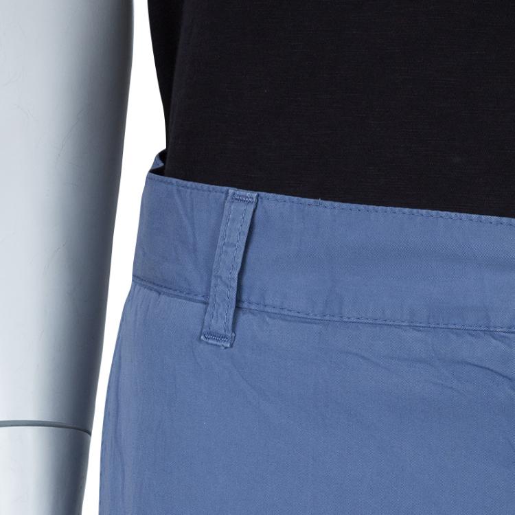 Pre Owned Dolce and Gabbana Blue Cotton Trousers M