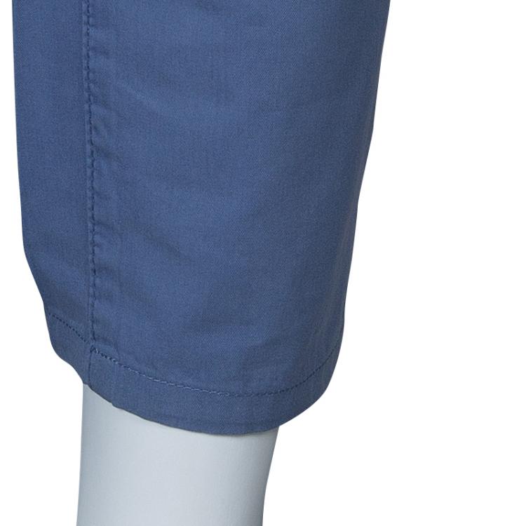 Pre Owned Dolce and Gabbana Blue Cotton Trousers M