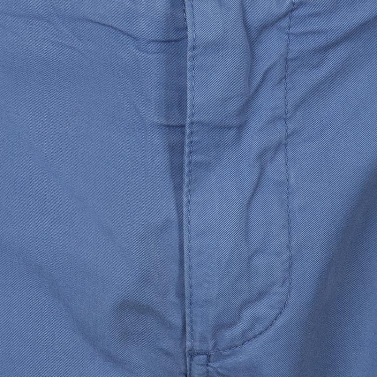 Pre Owned Dolce and Gabbana Blue Cotton Trousers M