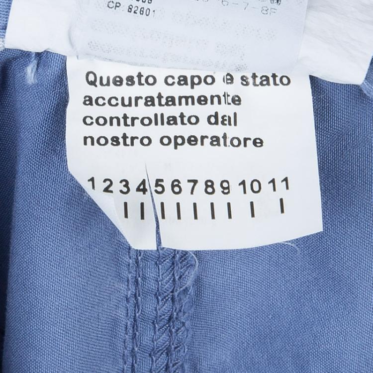 Pre Owned Dolce and Gabbana Blue Cotton Trousers M